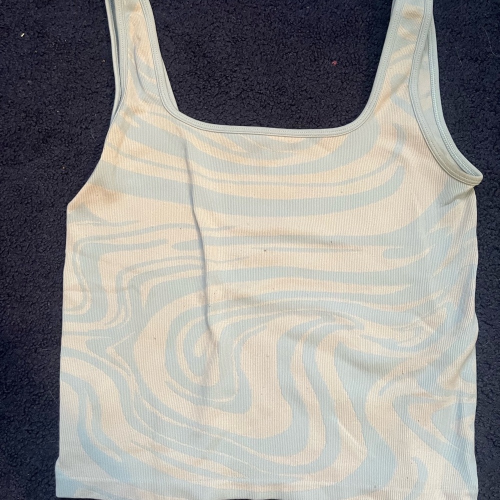 Hollister blue crop tank top